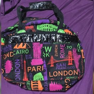 Colorful City Print Tote Bag